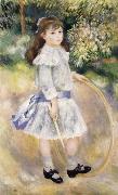 Pierre Renoir Girl with a Hoop oil painting on canvas